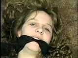 19 Yr OLD SINGLE MOM RONI HOG-TIED, CROTCH ROPED, CLEAVE GAGGED IN LINGERIE (D47-5)