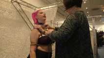 Nova Pink - Tied in Public - Escape Challenge, tied by Delona at the Feringapark Hotel