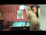 Playing Billiard nude