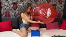 stretching and Blow2Pop red 18inch *Globos Payaso*