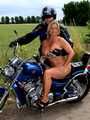 I am a nude biker-lady