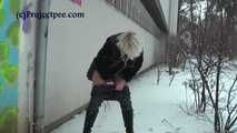 057037 Kasha Pees During A Blizzard