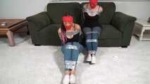 2034 Emmerald Barwise and Natalie in Tied and wrapped in Jeans