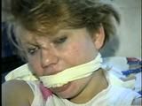 22 YR OLD LISA IS TIED WITH  RAWHIDE, CLEAVE GAGGED, HANDGAGED & TAPE GAGGED (D33-8)