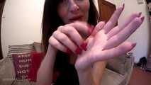 Pointy Red Nails Hand Worship Custom