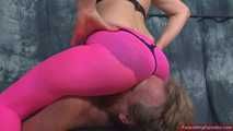 Katrin's pink panty-ass on your face 