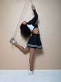 1328 Black Beauty in Goth Cheerleader Dangle