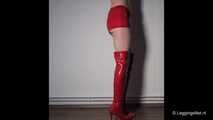 See My Red Mini And Overknees