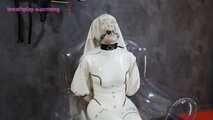 Xiaomeng White Latex Nun in CO2 Hell