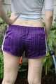 Watch Chloe watering the Garden enjoying her shiny nylon Shorts