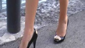 peep toe high heels