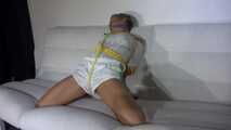 Get 2 Archive-Videos with Sandra having fun in her shiny nylon Shorts beeing bound and gagged