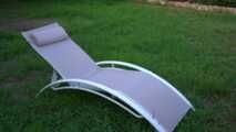 It can also be cool outside on a garden lounger