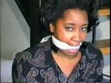 19 Yr OLD BLACK STUDENT MOUTH STUFFED, TAPE GAGGED, TIED HANDS OVERHEAD TO STAIRWAY & BLINDFOLDED (D46-5)