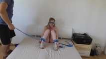 Maria roped on her bed 1/2