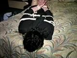 25 Yr OLD 2nd GRADE SCHOOL TEACHER GETS MOUTH STUFFED, CLEAVE GAGGED AND HOG-TIED ON THE BED  (D65-11)