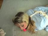 Angie hogtied