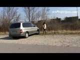 037003 Carmen Takes A Pee By A Parked Car