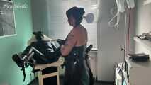 The dominatrix in a rubber apron and the rubber pig in the pain clinic