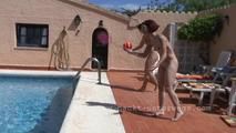 Nude Girls playing at the pool 1