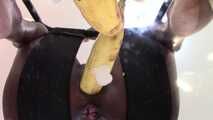 Banana - Shaved Pussy Insertions