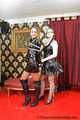 Miss Scarlett dominated by Lady Nadja with lots of rope and mouth filling gags