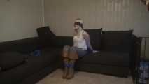 Elysa roped on couch 
