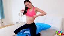 469 Rebecca Volpetti's hot ride on the dolphin!