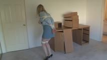 Bound Blonde held for Money Tries to Escape - Lorelei 