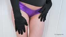 Long black gloves and hot pants - part 2