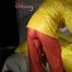 Watching Sandra wearing supersexy shiny nylon rainwear in yellow and orange preparing her bed and lolling in it with this shiny rainwear (Pics)