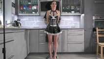 French Maid Amira get bound and gagged