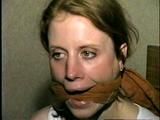 24 Yr OLD FRENCH GIRL CLEAVE GAGGED, HOG-TIED & TOE TIED ON BED (D30-7)