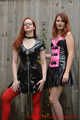 Our new Model in Miss Petra and Lady Nadja in shiny gothic dresses