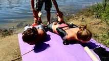 [From archive] Dana & Ketrin duct taped doggy style outdoor (video part 2)