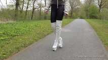 Strolling in black leggings and old overknees, 2nd part