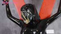 Xiaomeng in New Black Latex Suit and Pinhole Hood