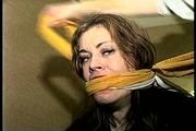 26 YEAR OLD RIVER IS WASHCLOTH MOUTH STUFFED, CLEAVE GAGGED, BLINDFOLDED, ROPE TIED, TOE-TIED AND F0RCED TO SMELL HER PANTYHOSE (D69-5)0
