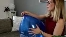 pump inflating a blue TT17 and nail2pop it