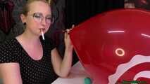 Blow2Pop red "C&A" balloon while smoking