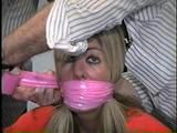 42 YEAR OLD LAWYER IS F0RCED TO GAG HERSELF WITH HER OWN STINKY SWEATY SOCKS, MOUTH STUFFED WITH OWN SOCKS THEN WRAP BONDAGE TAPE GAGGED  Pt5 (D63-12)