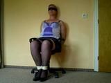 Tied on a officechair 1/2