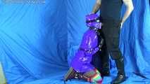 purple raincoat bondage