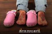 Cardii and her pink clogs