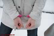 Handcuff fun in the snow