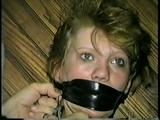 22 Yr OLD LISA IS TAPED UP IN A CLOSET & ELECTRICAL WRAP TAPE GAGGED (D38-5)