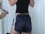 Get 4 classic Videos with Jill and a friend wearing shiny nylon shorts enjoying Bondage!