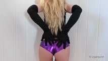 Long black gloves and hot pants - part 2