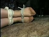 19 Yr OLD SINGLE MOM RONI IS TAPE GAGGED & GETS HOG-TIED ON THE FLOOR (D41-11)