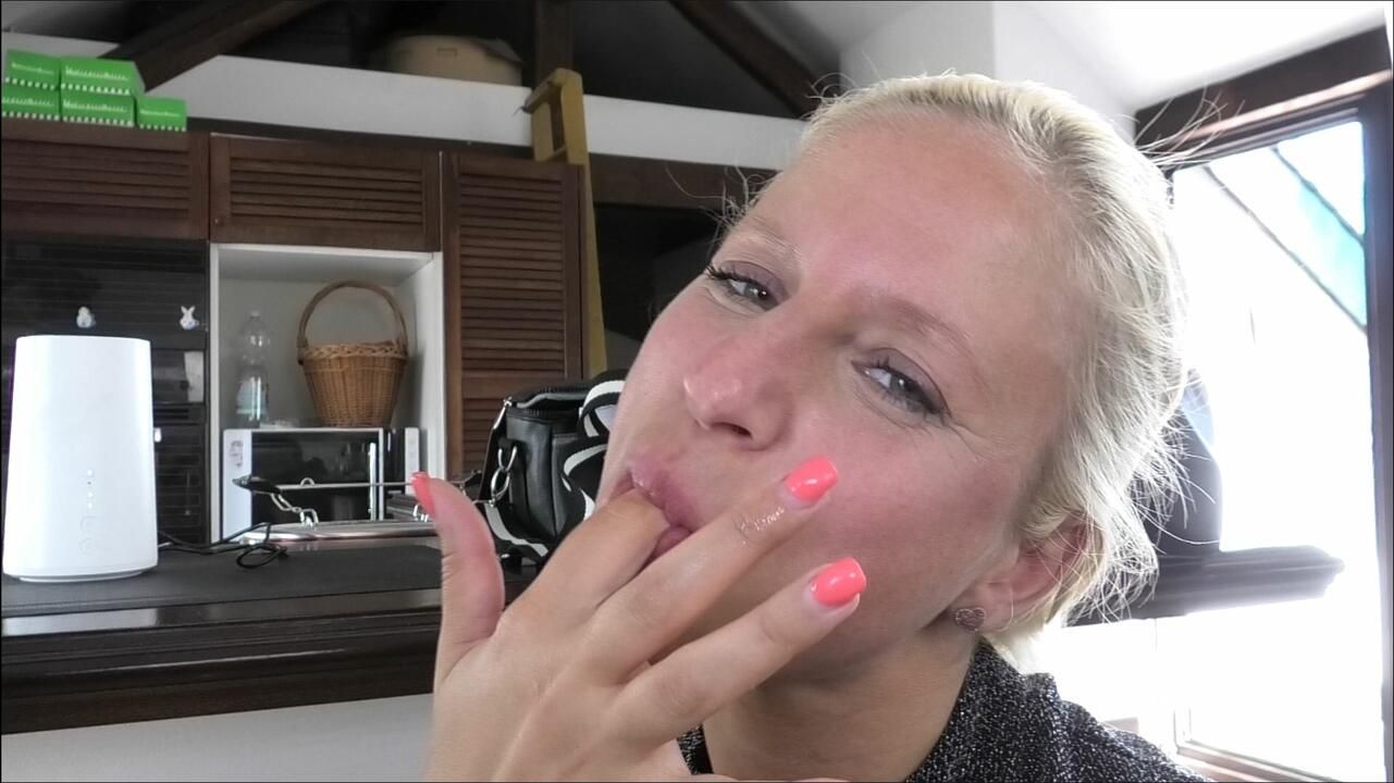 Dirty Blonde Cumshot on her Socks and Feet